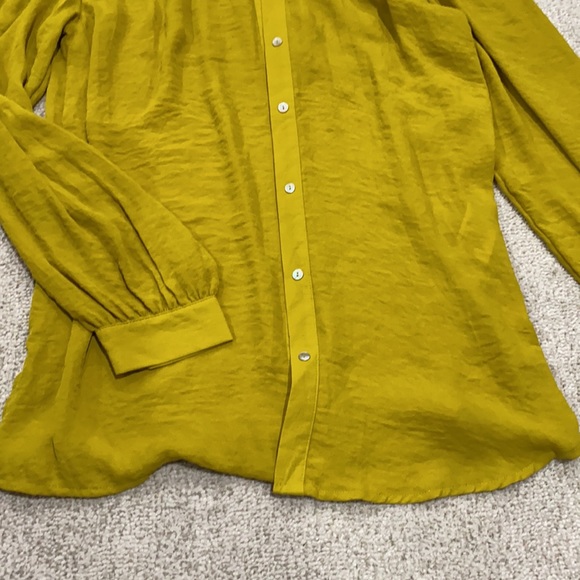 Satin lime green collar shirt - Picture 4 of 4